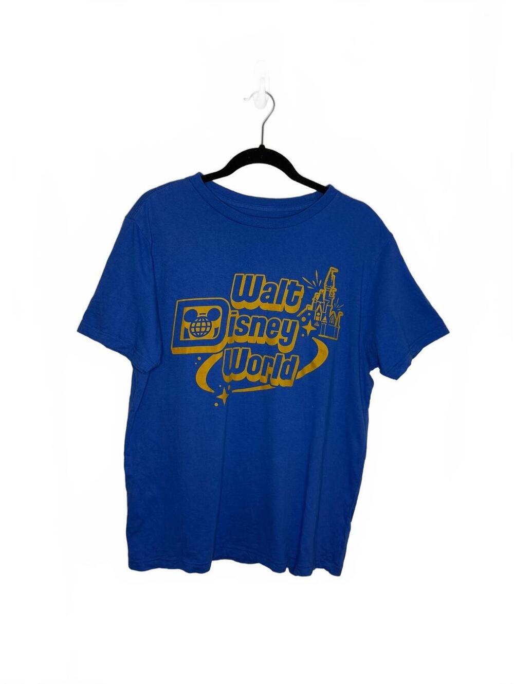 Walt Disney World Blue T-Shirt Size Large 100% Cotton Good Condition